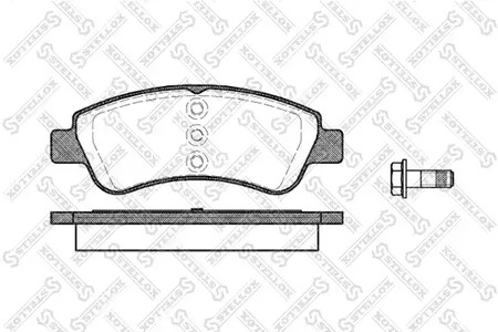 852 000B-SX STELLOX Колодки тормозные дисковые